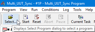 Click to display the Select Program Dialog